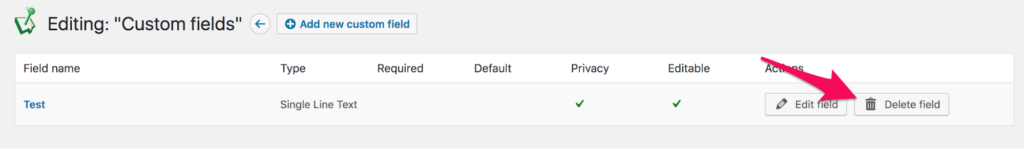 Deleting WordPress custom field