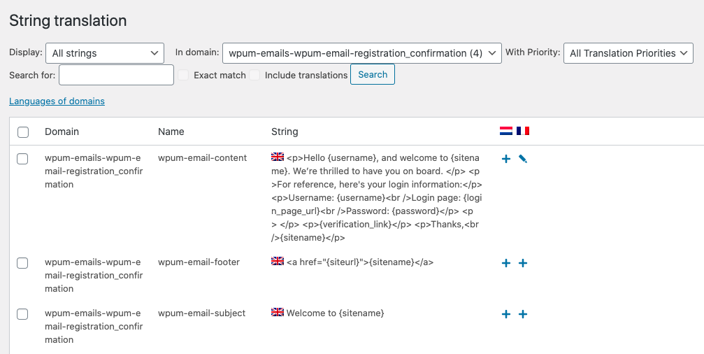 Translating WP User Manager with WPML