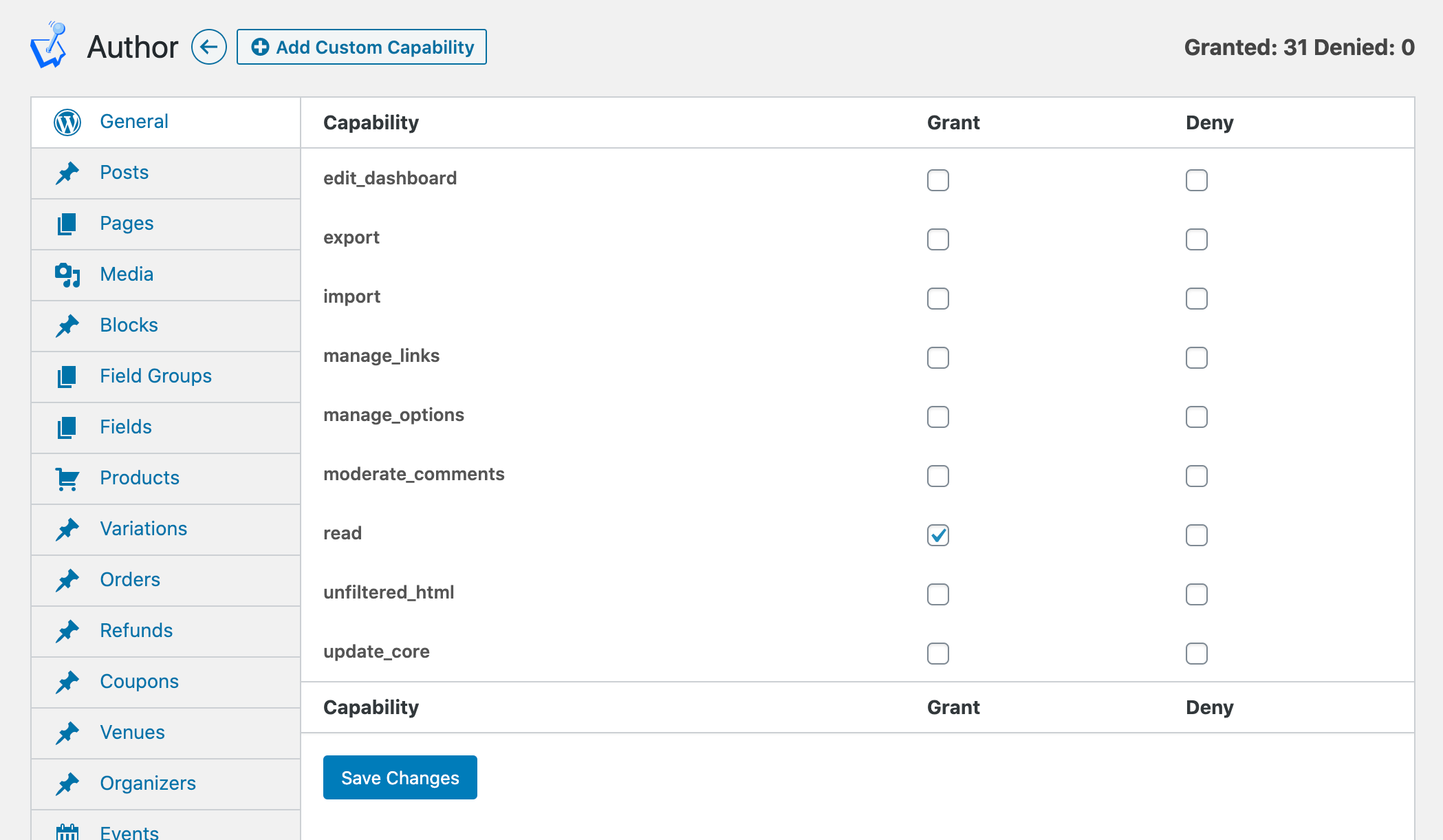 WP User Manager content restriction settings