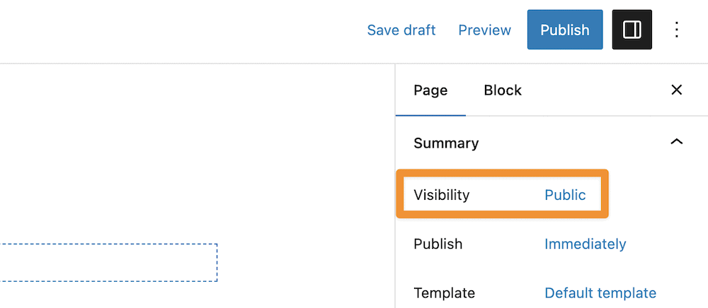 The Block Editor Sidebar in WordPress.