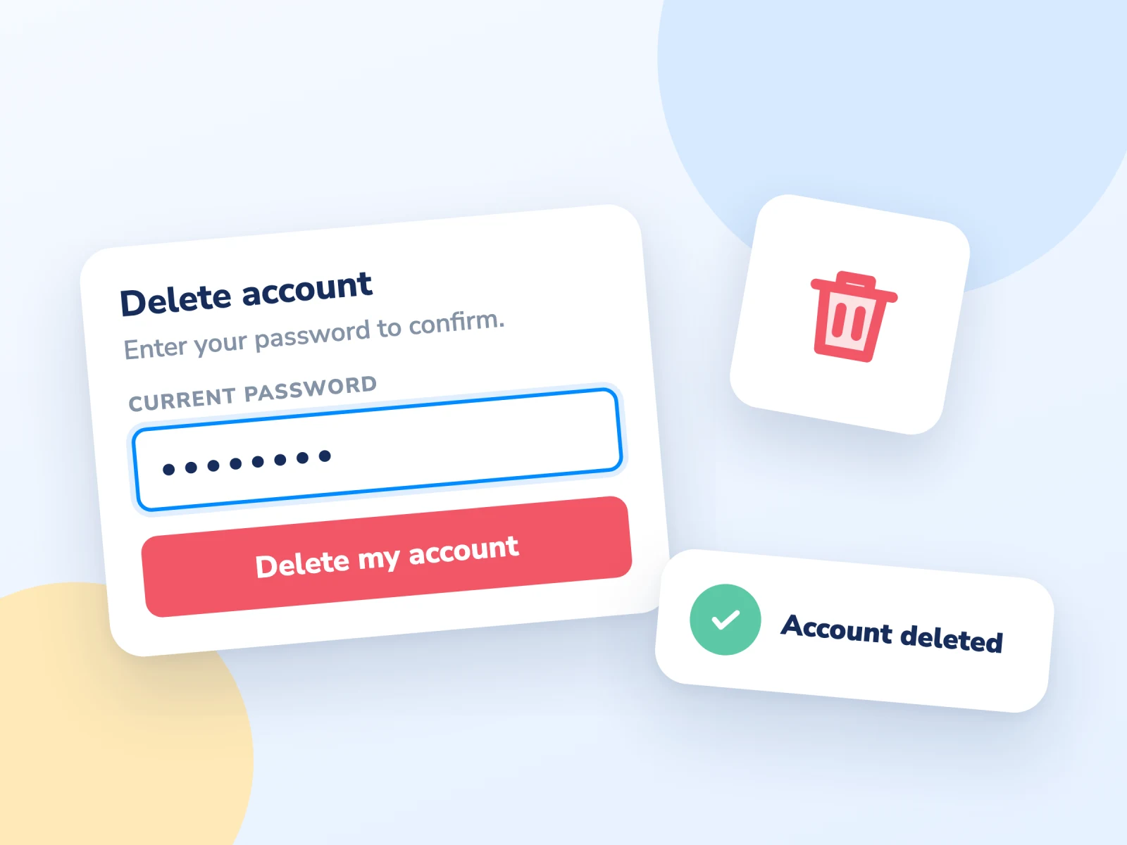 Delete Account addon for WP User Manager