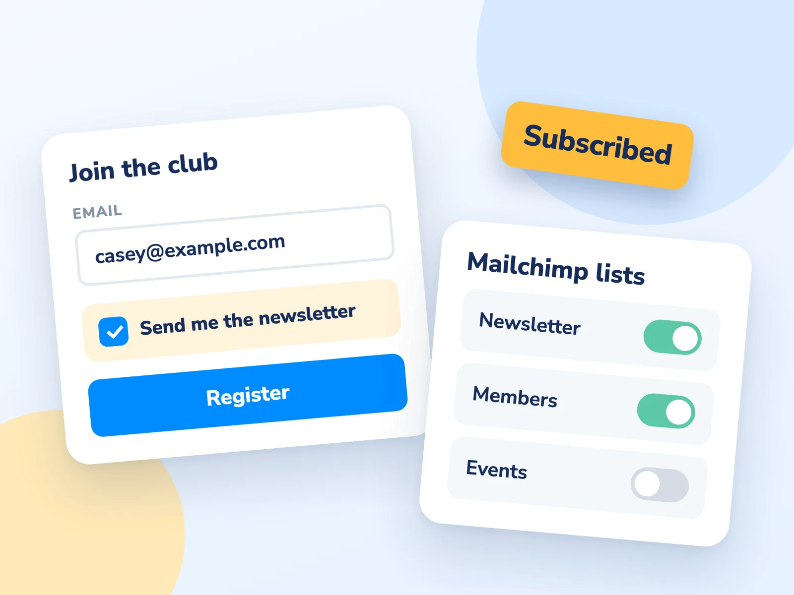 Mailchimp addon for WP User Manager